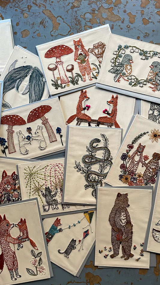 The Art of the Handwritten Note: Coral & Tusk Embroidered Cards