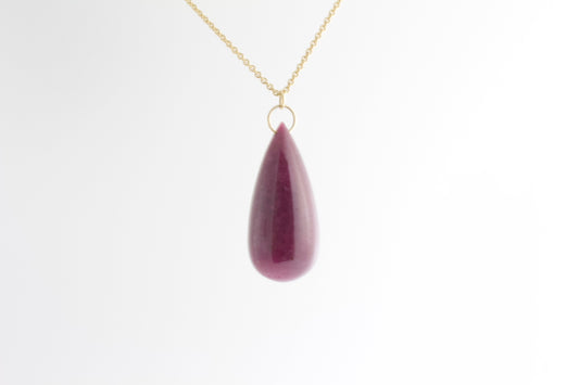 A Statement of Elegance: The Large Ruby Drop Pendant by Mikkel Brøgger