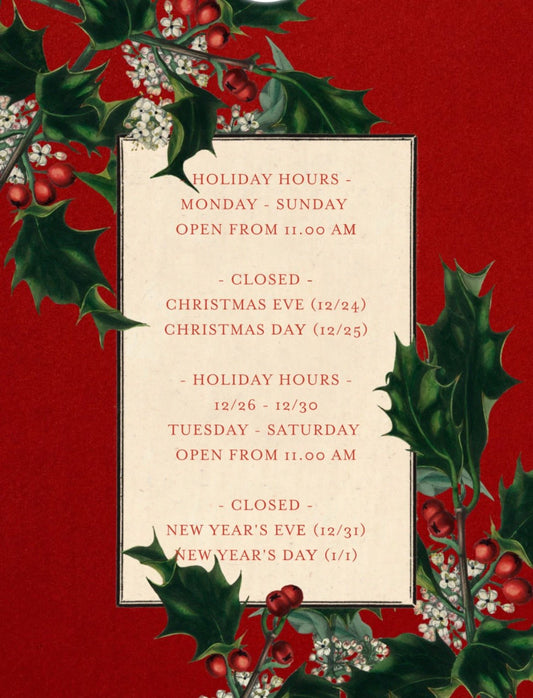 Holiday Hours 2023 - Bon Ton goods