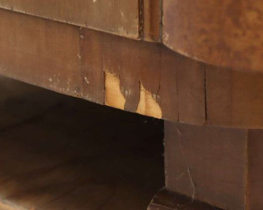 Antique Walnut & Alder Display Cabinet