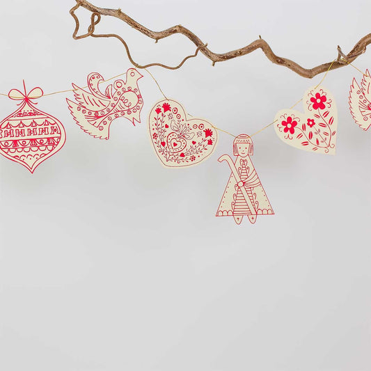 Swedish Pendants Folklore Garland | Christmas Ornament