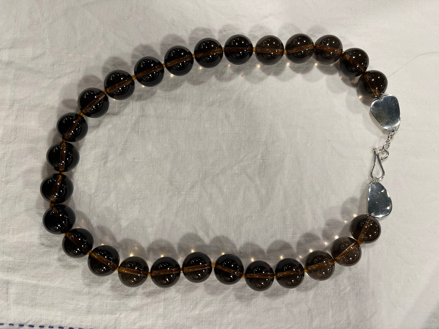 Smoky Quartz Bead Necklace: Bold Gemstone Statement | Mikkel Brøgger