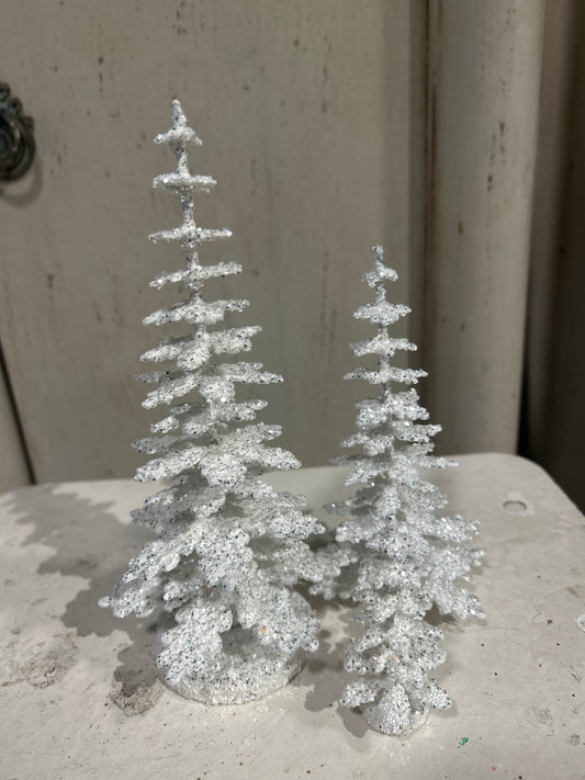 Brilliant White Glitter Spruce - Cardboard Christmas Tree | Ino Schaller