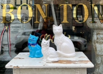 Vintage White Cat - Small