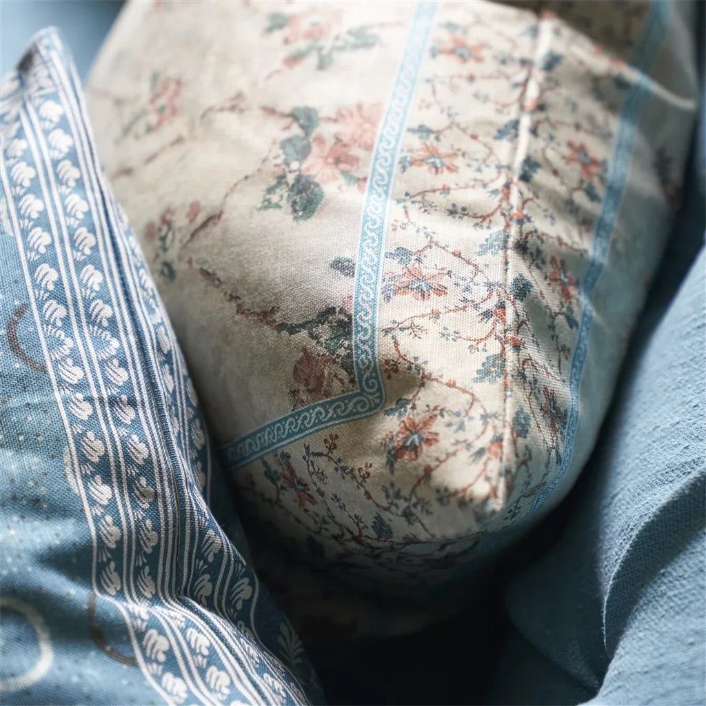 Vintage Floral Linen Cushion - John Derian