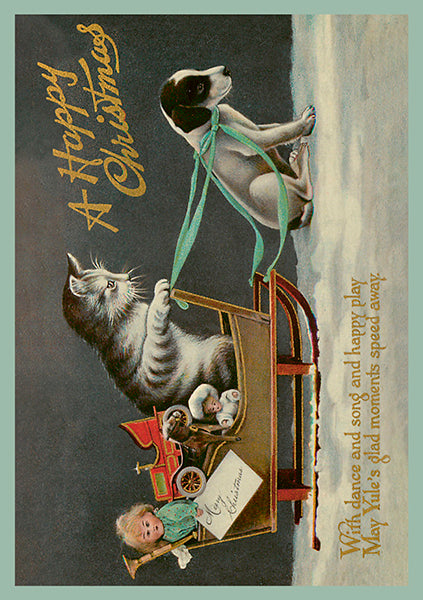 Cats and Dogs Folded Card with Envelope | Skona Ting