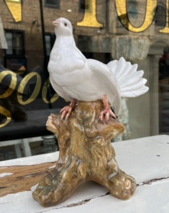 Vintage Tengra White Dove Figurine Handcrafted in Spain, Mid-Century