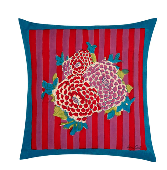 Arabesque Corolla Natural Coffee Cushion Cover 45x45 | Lisa Corti