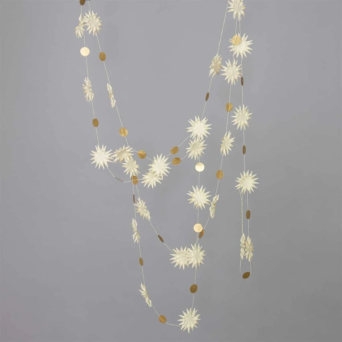 Kotte With Gold Dots - Swedish Garland, White | Christmas Ornament