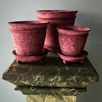 Purple Unglazed Faaborg Pot | Handmade Erik Bendtsen Ceramics