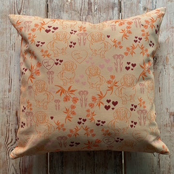 Mix Lauren Cushion (Nude/Orange)