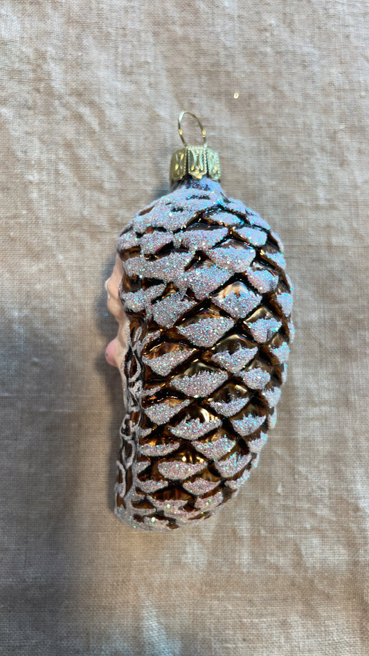 Pine Cone Face Ornament | Nostalgie Christbaumschmuck