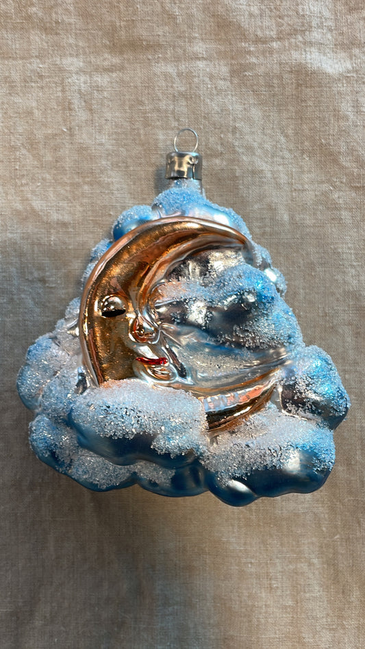 Moon in Clouds | Nostalgie Christbaumschmuck