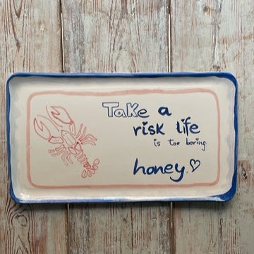 Honey Serving Platter (Light Blue) - NojiNoji