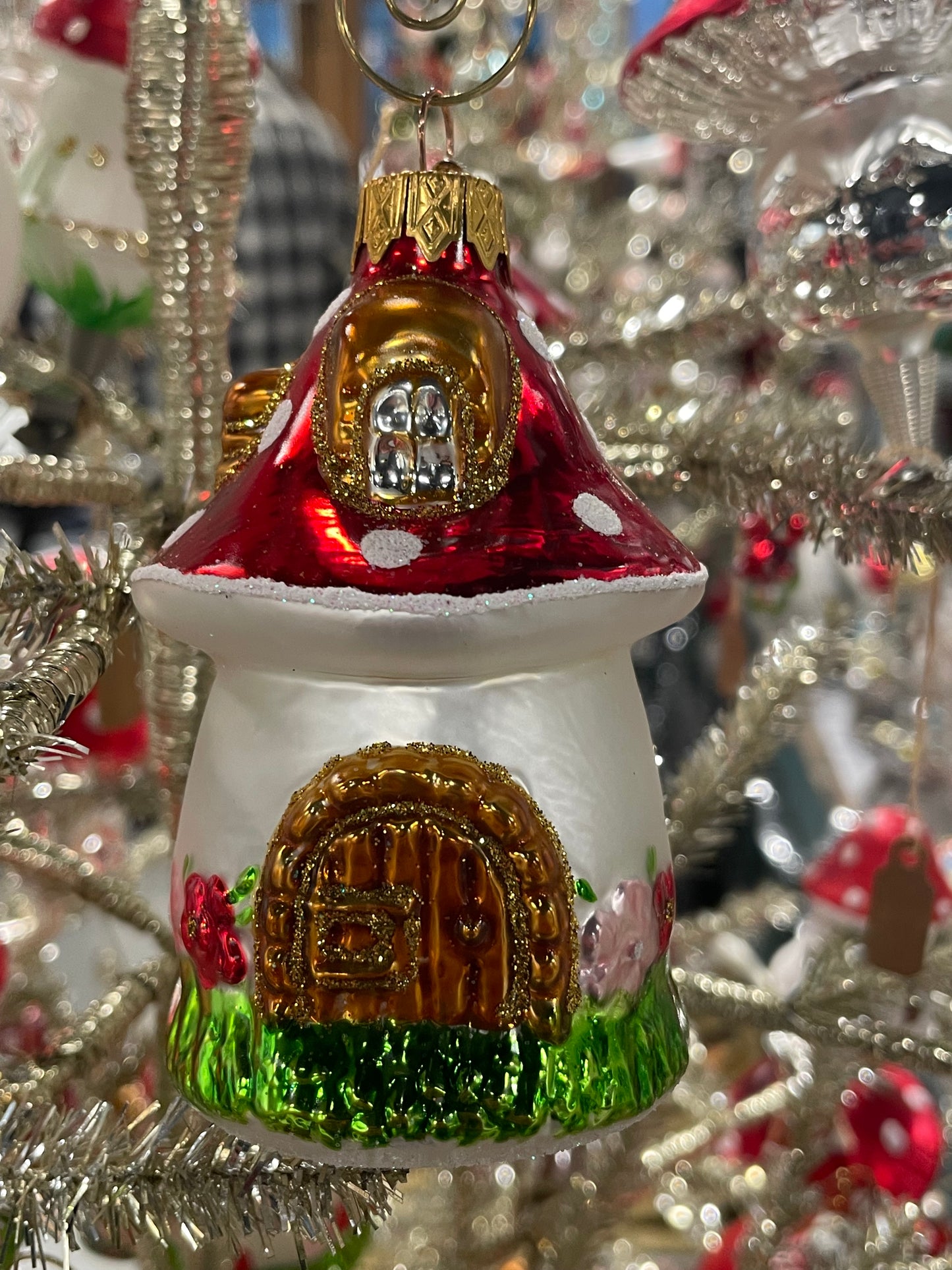 Small Nostalgic Mushroom House | Nostalgie Christbaumschmuck