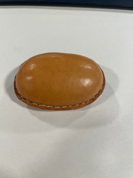 Small Leather Beach Pebble Paperweight #8