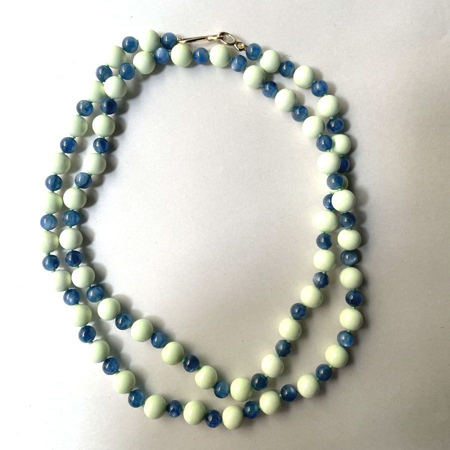 Lemon Chrysoprase & Kyanite Bead Necklace | Mikkel Brøgger