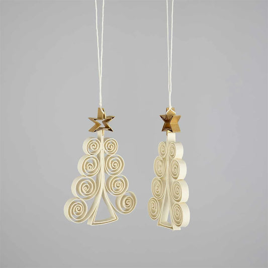 Quilled Fir - Christmas Decoration 2-Pack | Christmas Ornament