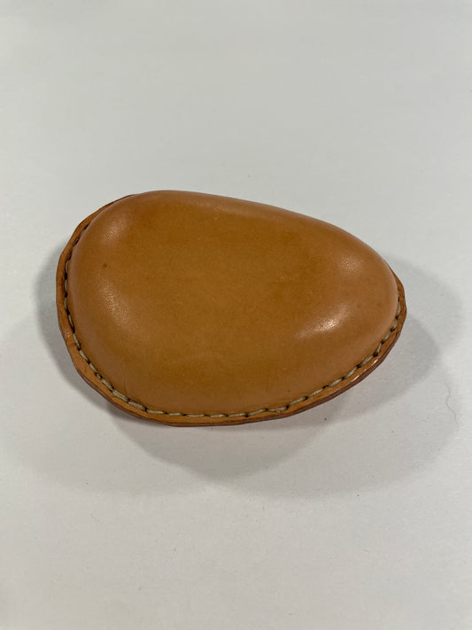 Medium Leather Beach Pebble Paperweight #5