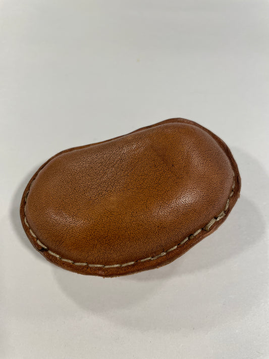 Small Leather Beach Pebble Paperweight #6