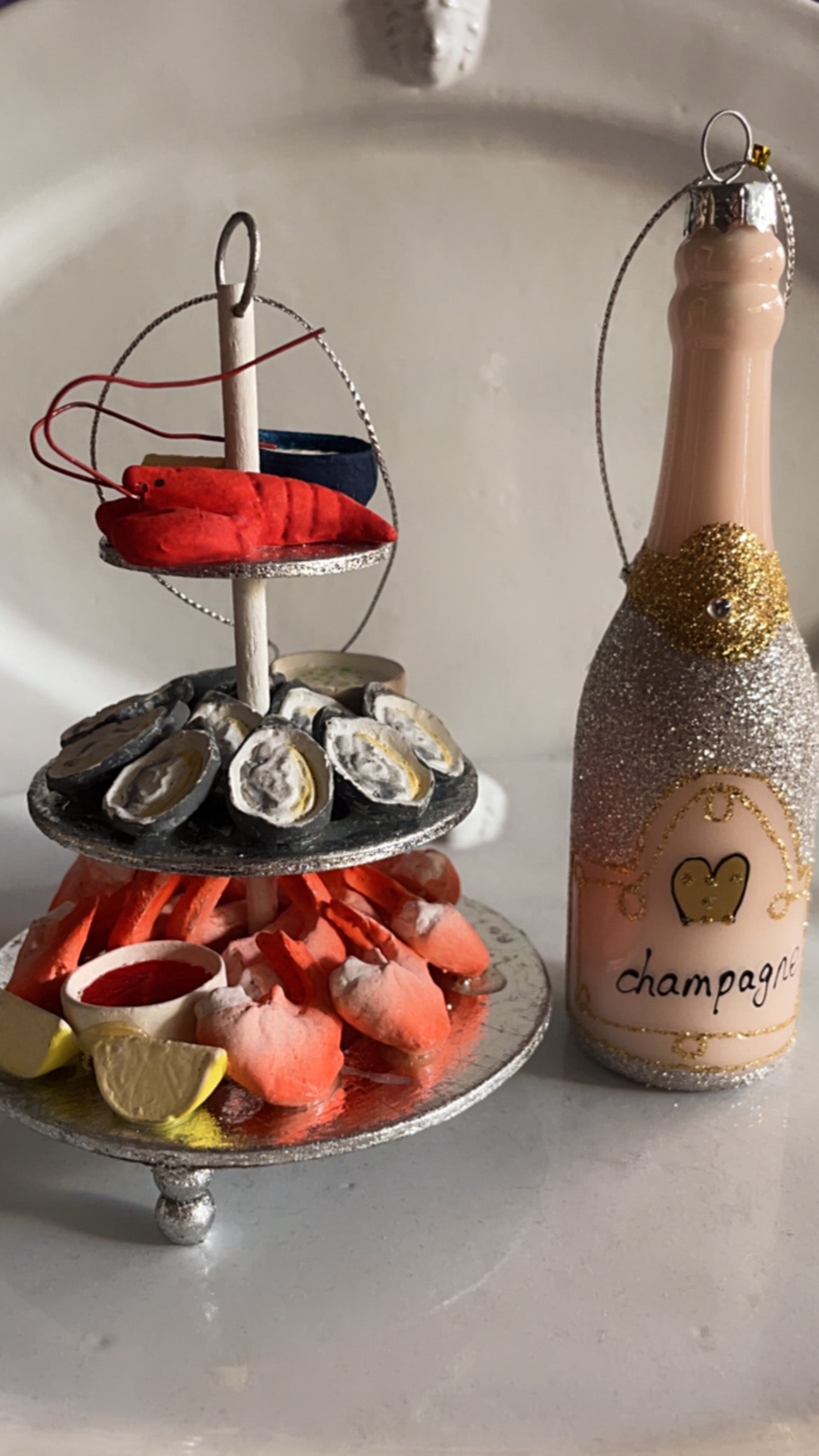GLITTERED CHAMPAGNE-SILVER