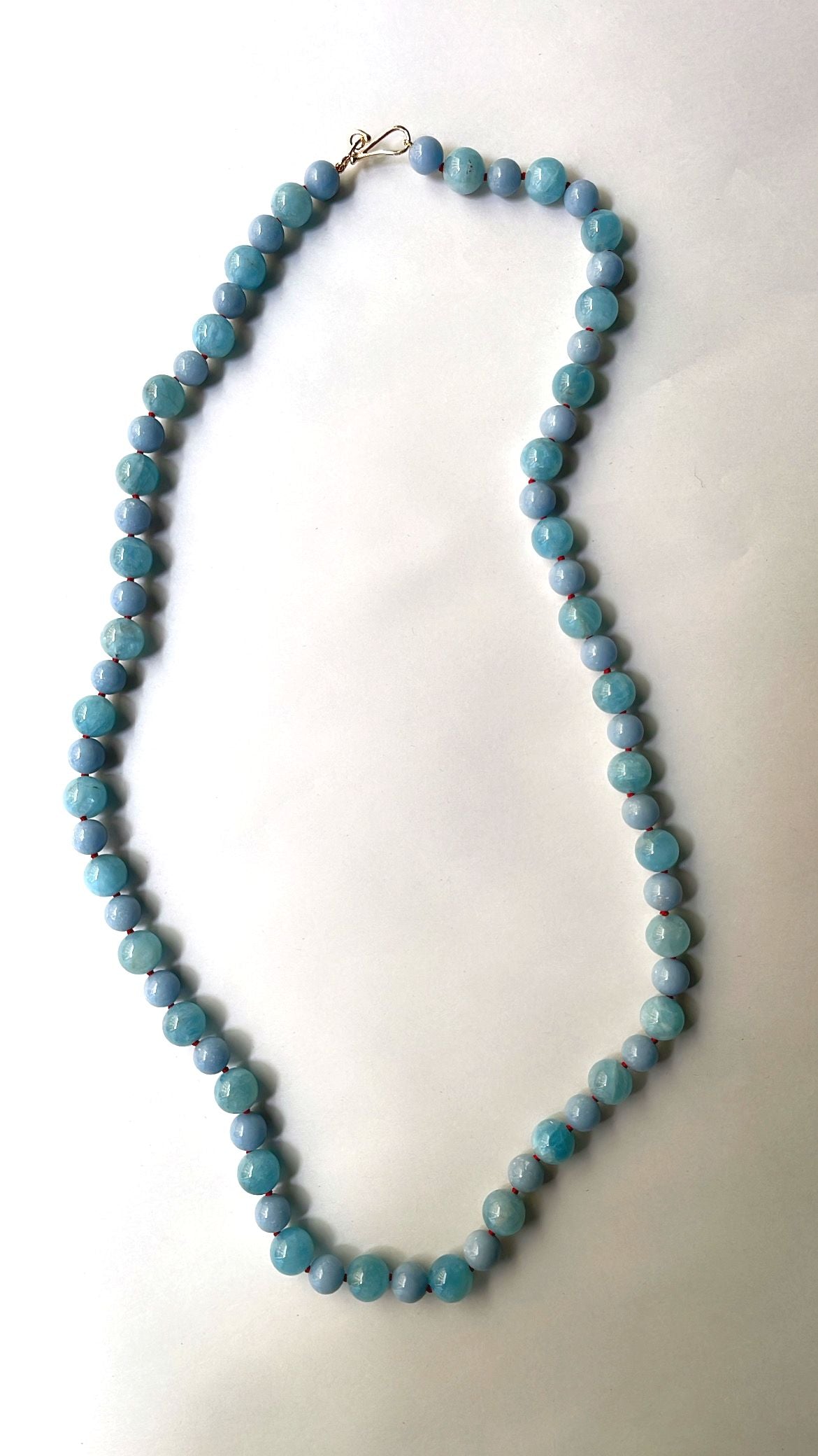 Angelite & Aquamarine Bead Necklace | Mikkel Brøgger