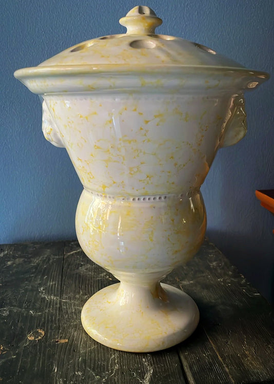 Yellow Marbleized Lion Tulip Vase – Medium | Handmade Erik Bendtsen Ceramics