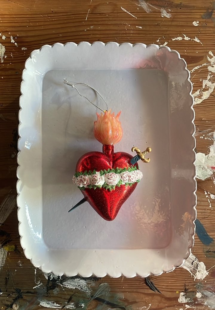 Sacred Heart of the Virgin | Christmas Ornament