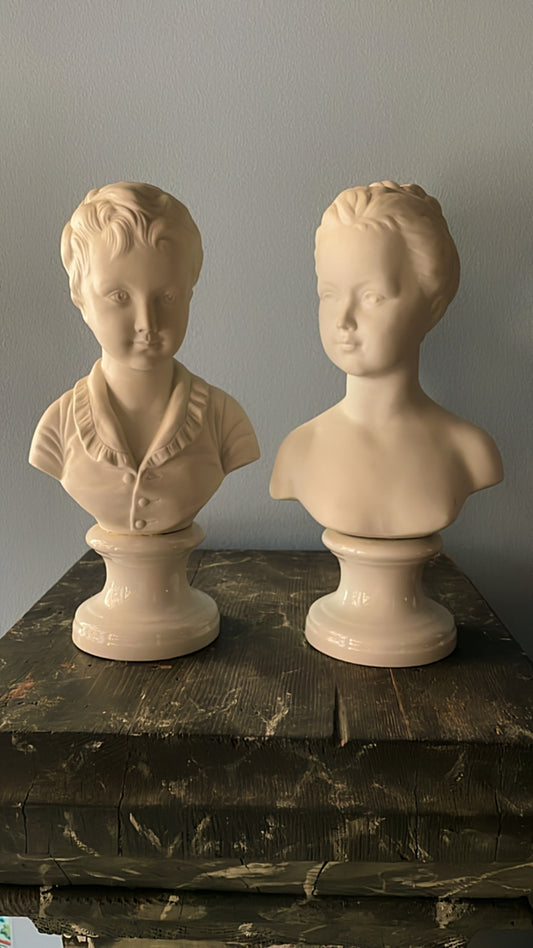 Alexandre and Louise Brongniart Bust Set