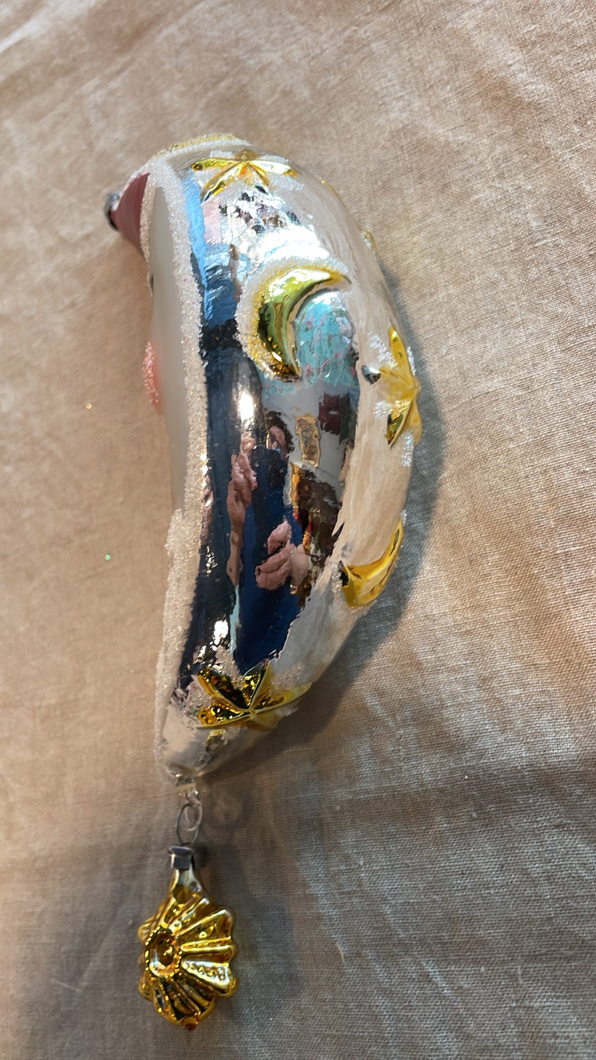 Large Crescent Moon | Nostalgie Christbaumschmuck