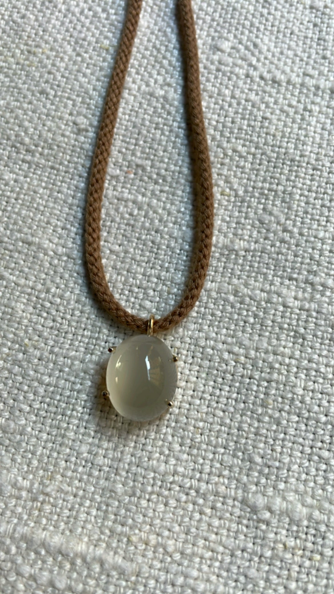 Gold and Moonstone Pendant — One-of-a-Kind Gemstone Necklace | Mikkel Brøgger