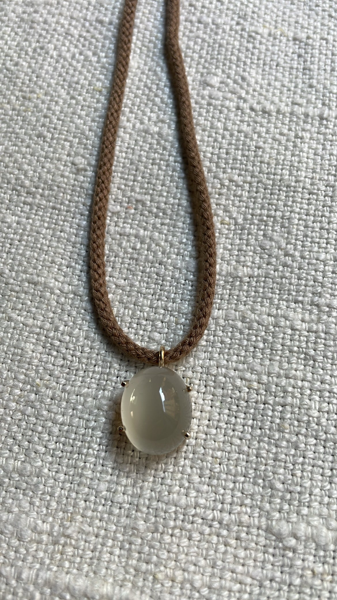 Gold and Moonstone Pendant — One-of-a-Kind Gemstone Necklace | Mikkel Brøgger
