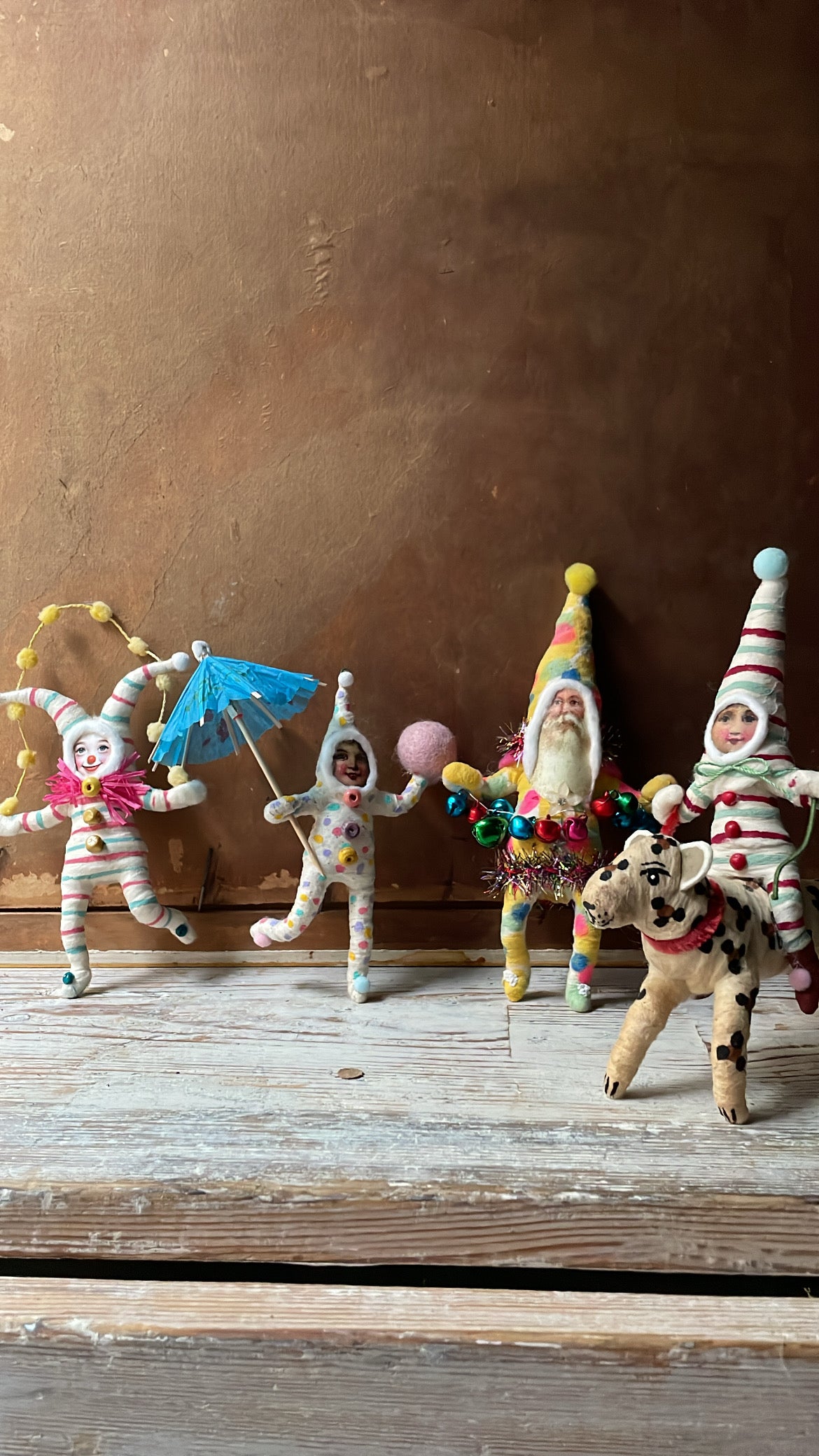 Decorating Tie Dye Santa Ornament | Vintage by Crystal Spun Cotton Ornament
