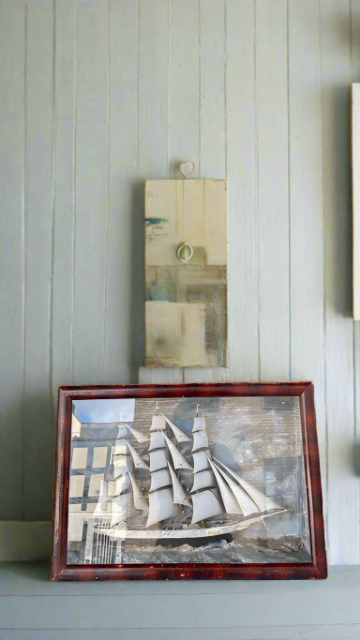 19th Century Antique Ship Diorama