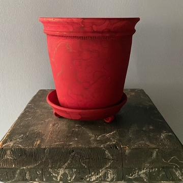 Red Unglazed Faaborg Pot | Handmade Erik Bendtsen Ceramics