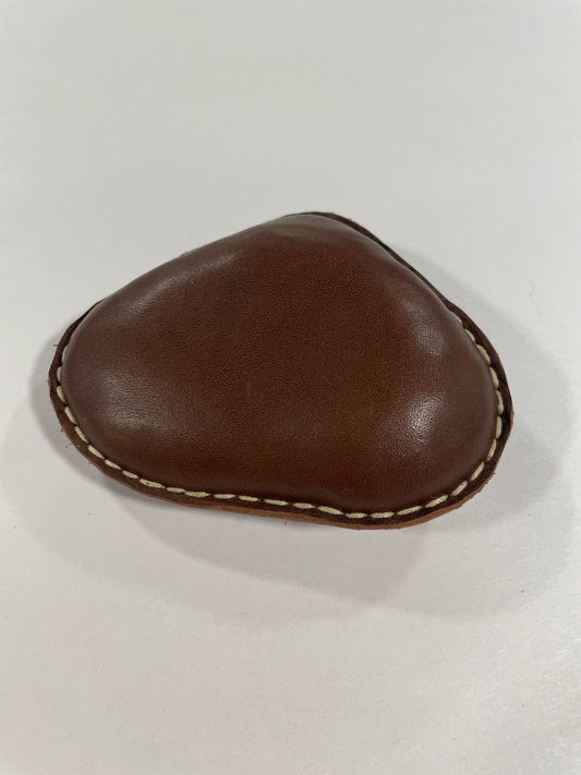 Medium Leather Beach Pebble Paperweight #1