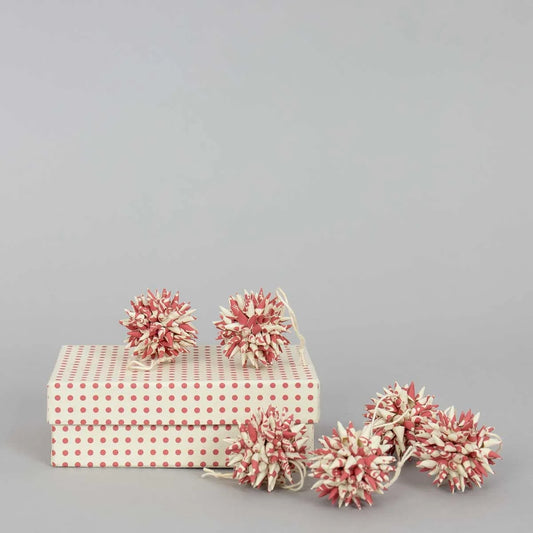 Kotte Mini, 6 pack, Pink and White | Christmas Ornament