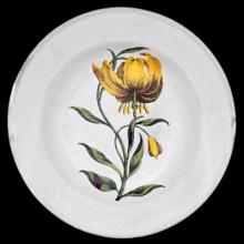 John Derian The Martagon Soup Plate, set of 6 by Astier de Villatte, B2B view on black background