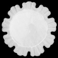 Chou Dessert Plate with Nine Petals, set of 6 by Astier de Villatte, B2B view on black background