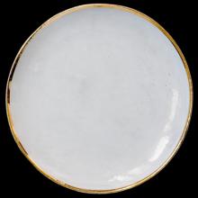 Crésus Medium Plate, set of 6 by Astier de Villatte, B2B view on black background
