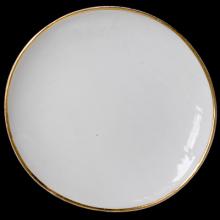 Crésus Dinner Plate, set of 6 by Astier de Villatte, B2B view on black background