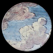 John Derian Small Clouds Plate, set of 6 by Astier de Villatte, B2B view on black background