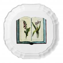 John Derian Small Floral Book Plate, set of 6 by Astier de Villatte, B2B view on black background