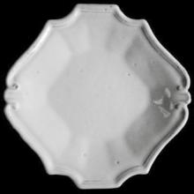 Régence Dessert Plate, set of 6 by Astier de Villatte, B2B view on black background