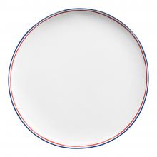 Commune de Paris Tricolore Large Plate, set of 6 by Astier de Villatte, B2B view on black background
