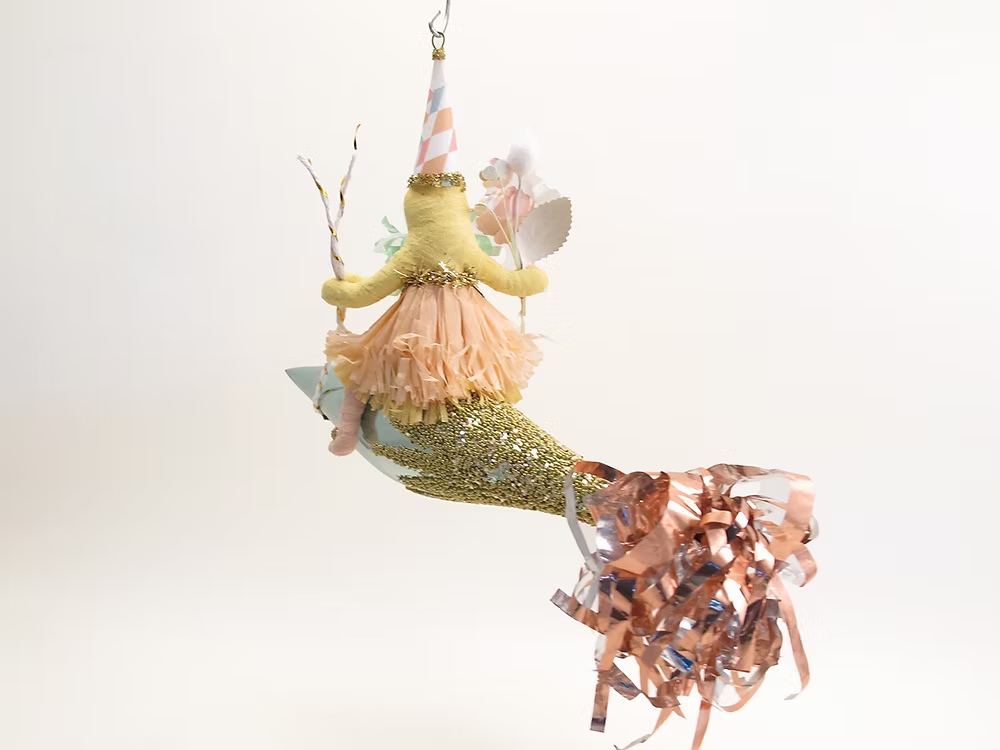 Assorted Rocket Girl Ornament | Vintage by Crystal Spun Cotton Ornament