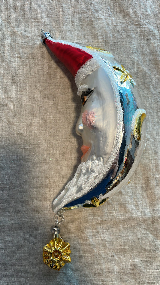 Large Crescent Moon | Nostalgie Christbaumschmuck