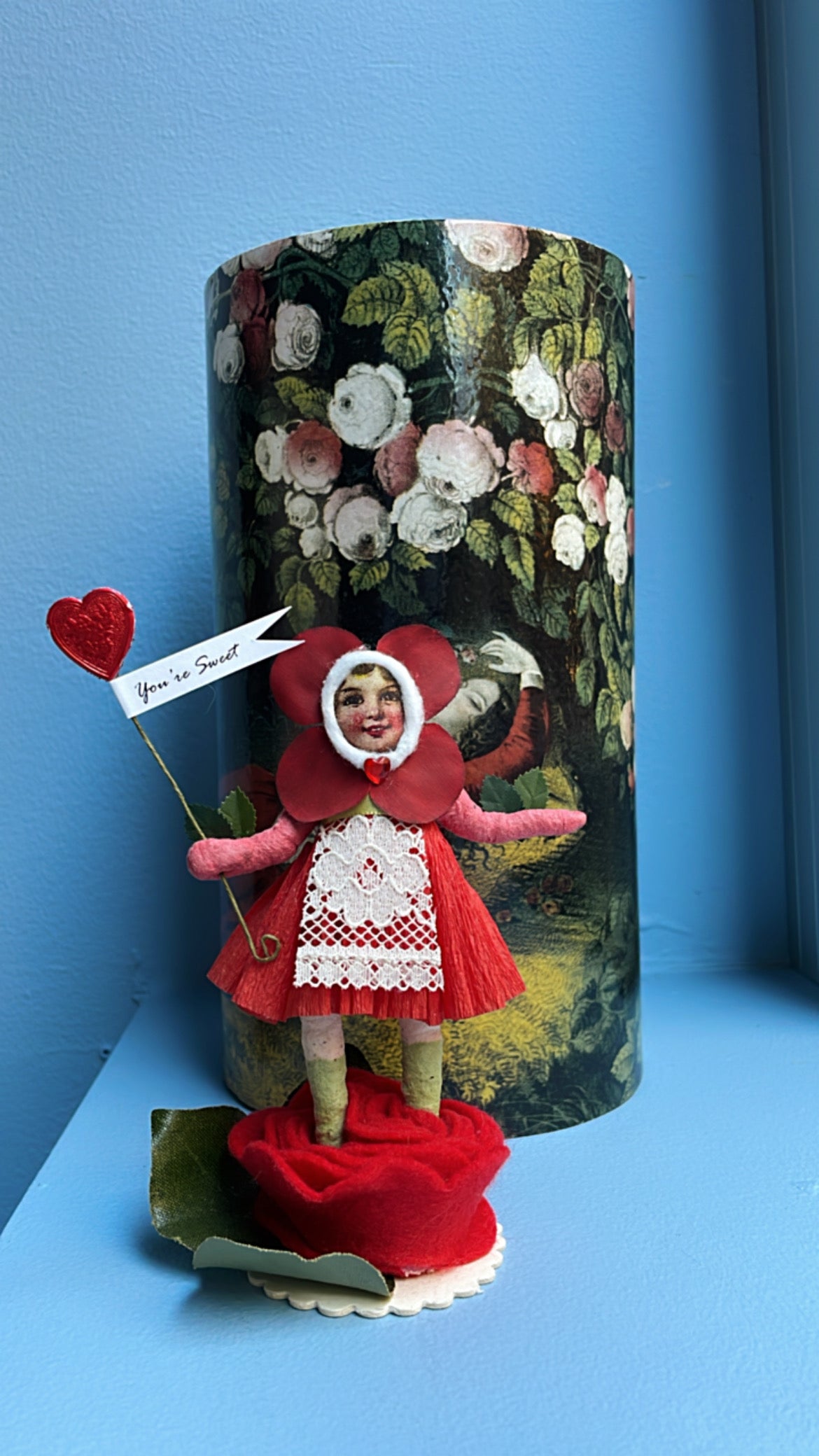 Rose Blossom Flower Girl Figure - Vintage by Crystal | Vintage by Crystal Spun Cotton Ornament BON TON goods Bon Ton goods Rose Blossom Flower Girl Figure - Vintage by Crystal | Vintage by Crystal Spun Cotton Ornament BON TON goods Bon Ton goods