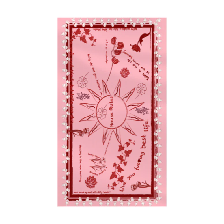 NojiNoji House Rules Tablecloth (Pink)