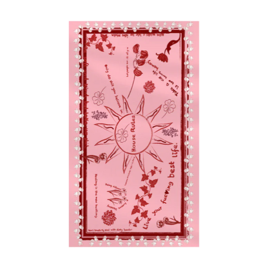 NojiNoji House Rules Tablecloth (Pink)
